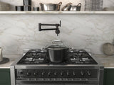 ANZZI Braccia Articulated Pot Filler, Dual Shut-Off Valves, 4 GPM High Flow, 24" Max Reach, Solid Brass Construction, Multiple Finishes