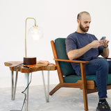 LuxeRay Simple Glass Globe Arched Table Lamp