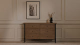 Rene 6 Drawer Dresser Brown