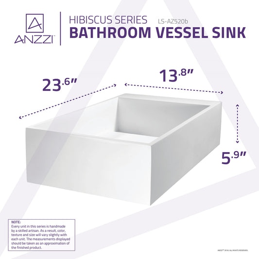Pascal Solid Surface Vessel Sink in Matte White