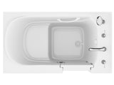 ANZZI Value Series 30 in. x 53 in. Quick Fill Walk-In Soaking Tub in White