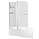 Galleon 48 in. x 58 in. Frameless Tub Door with TSUNAMI GUARD