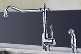 Elysian Farmhouse 36 in. Kitchen Sink with Locke Faucet in Polished Chrome