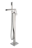 ANZZI Union Floor Mount Tub Filler (41" H), 2-Handle Control, 60" Hand Sprayer, Solid Brass, cUPC Certified, Various Finishes