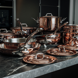 Mauviel M'6 S Induction Copper Sauce Pan With Cast Stainless Steel Handle