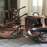 Mauviel M'6 S 12-Piece Induction Copper Cookware Set With Cast Stainless Steel Handles