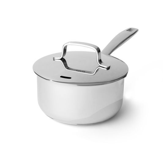 Maestro 1.7 Qt. Tri-Ply Stainless Steel Saucepan with Lid