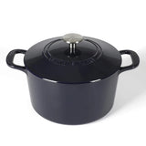 Martha Stewart Gatwick 4 Quart Enamel Cast Iron Dutch Oven - Navy Blue