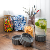 2-in-1 Lid to Connect Two Regular Mouth Mason Jars 2 Pack