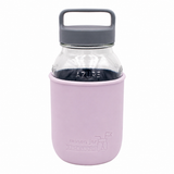 Mason Jar Lifestyle 32oz Quart Glass Water Bottle with Silicone Sleeve & Carry Handle