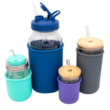 8 Pack Combo Glass Straws for Mason Jars + Cleaner