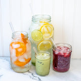 8 Pack Combo Glass Straws for Mason Jars + Cleaner