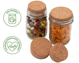 Cork Lid / Stopper for Mason Jars 4 Pack
