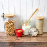 Mason Jar Divider Cup for Salads, Dips, and Snacks