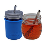 Extra Short 5" Safer Stainless Steel Straws 4 Pack + Cleaning Brush