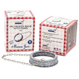 Galvanized Band with Chain Handle for Mason Jars 6 Pack