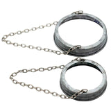 Galvanized Band with Chain Handle for Mason Jars 6 Pack