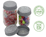 Galvanized Vintage Reproduction Mason Jar Lids 4 Pack
