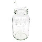 Long 9" Glass Straws for Quart Mason Jars 4 Pack + Cleaner