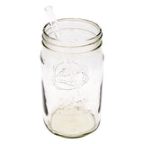 Long 9" Glass Straws for Quart Mason Jars 4 Pack + Cleaner