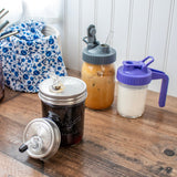 Liquor Pour Spout Stainless Steel Lid for Mason Jars