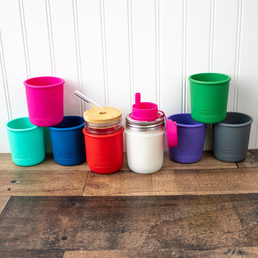 Silicone Sleeve for Regular Mouth Half Pint 8oz Mason Jars