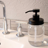 Matte Black Soap Pump Lid Kit for Mason Jars