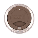 Silicone Drinking Lid with Stainless Steel Band for Mason Jars