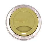 Silicone Drinking Lid with Stainless Steel Band for Mason Jars