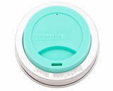 Silicone Drinking Lid with Stainless Steel Band for Mason Jars