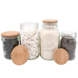 Bamboo Storage Stopper Lids for Mason Jars 6 Pack