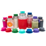 Silicone Chug Leak Resistant Lids for Regular Mouth Mason Jars