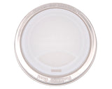 Silicone Drinking Lid with Stainless Steel Band for Mason Jars