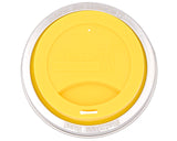 Silicone Drinking Lid with Stainless Steel Band for Mason Jars