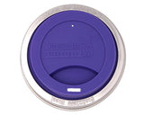 Silicone Drinking Lid with Stainless Steel Band for Mason Jars