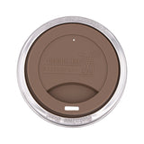 Silicone Drinking Lid with Stainless Steel Band for Mason Jars