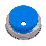 Silicone Straw Hole Tumbler with Stainless Steel Band for Mason Jars