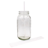 Extra Long 11.75" Silicone Reusable Straws Mason Jars 6pk + Cleaner
