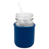 Medium 7 1/4" Silicone Reusable Straws for Pint Mason Jars 8 Pack