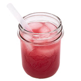 Short 5 3/4" Silicone Reusable Straws for Half Pint Mason Jars 10 Pack