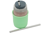 Individual Stainless Steel & Glass Straws for Mason Jars