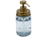 Matte Gold Soap Pump Lid Kit for Regular Mouth Mason Jars