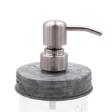 Satin / Brushed Finish Soap Pump Dispensers for Mason Jars