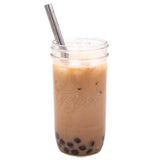 Long 9" Stainless Steel Extra Thick Boba Straws for Quart Mason Jars