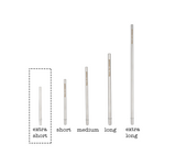 Extra Short 5" Safer Stainless Steel Straws 4 Pack + Cleaning Brush