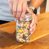 Stainless Steel Storage Lids with Leak-Proof Silicone Liners for Mason Jars 5 Pack