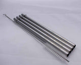 Long 9" Safer Rounded End Stainless Steel Straws for Quart Mason Jars