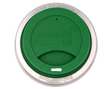 Silicone Drinking Lid with Stainless Steel Band for Mason Jars
