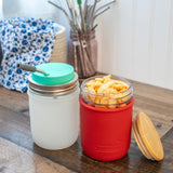 Silicone Sleeve for Wide Mouth Pint 16oz Mason Jars