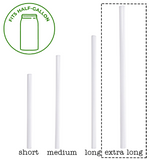 Individual Stainless Steel & Glass Straws for Mason Jars